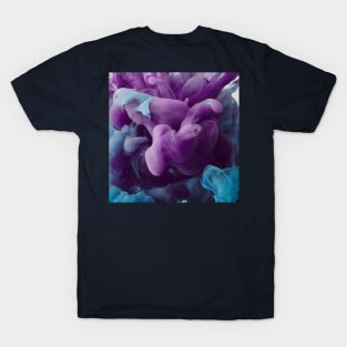 Abstract Purple and Blue Swirls of Paint T-Shirt